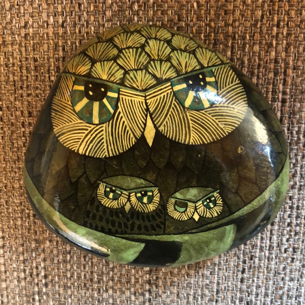 Chinese hand painted rock